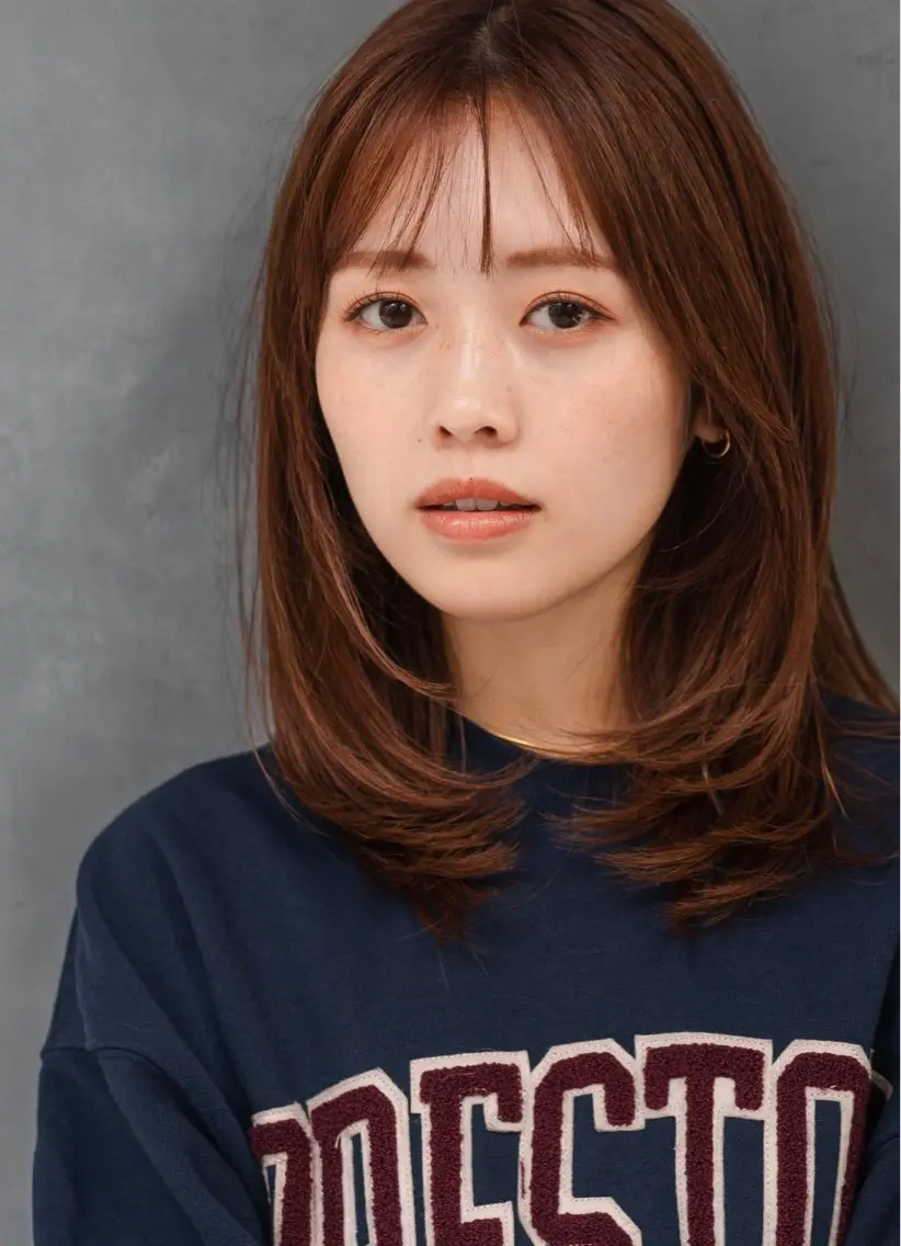 ミディアム レイヤーカット 表参道美容師 ぶんじのヘアスタイル