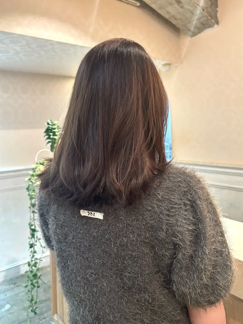 ミディアム カラー カット ヘアカラー トリートメント ボブ/ミディアム /Renyaのヘアスタイル