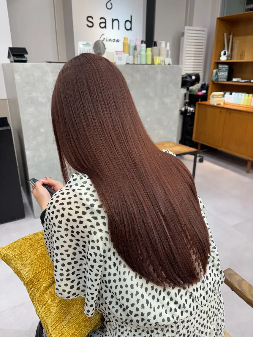 ロング カラー ヘアカラー るな🩰 銀座暖色レイヤー🎀のヘアスタイル