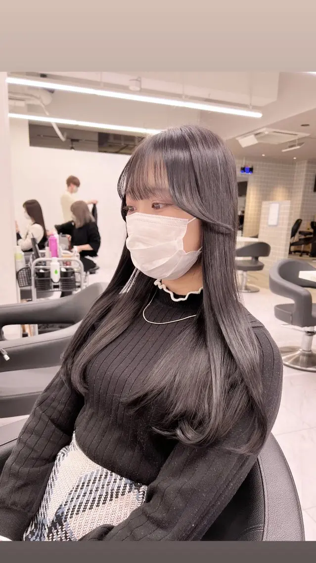 ロング カラー パーマ ヘアアレンジ メンズ 上品＆韓国風 🥀海心🥀のヘアスタイル