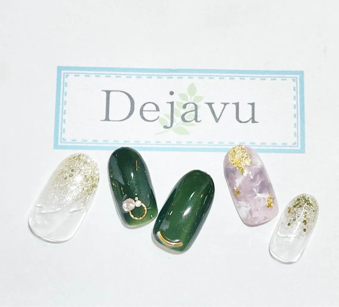 ネイル アートネイル ジェルネイル ハンドネイル Nail salon Dejavu 🌿のネイルデザイン