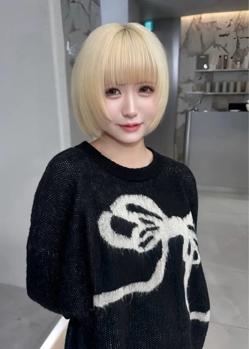ショート カラー ヘアカラー ヘアセット 栄美容師/kiti /ボブ/ケントのヘアスタイル