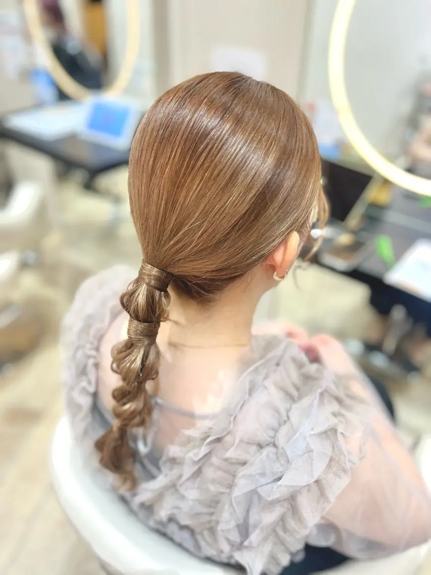 ロング ヘアセット 透明感カラー🫧/ アレンジ/ayanoのヘアスタイル