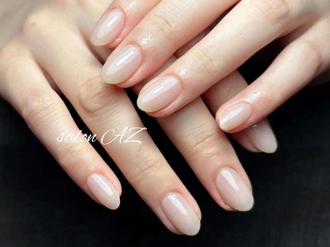 ネイル アートネイル 長さ出し フットネイル フレンチネイル ジェルネイル salon AZのネイルデザイン