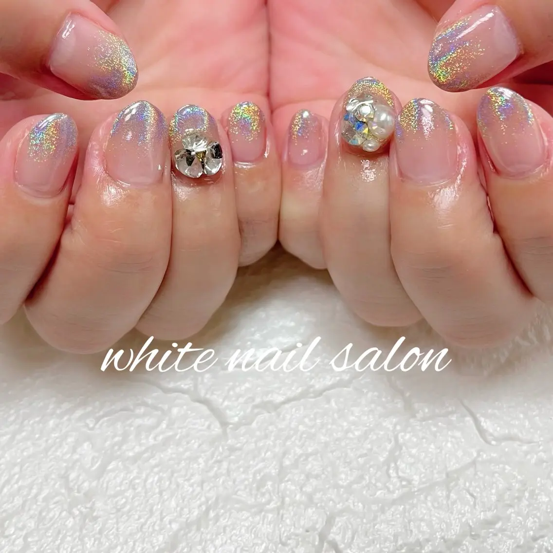 ネイル ラメ(グリッター) ハンドネイル white nail salonのネイルデザイン