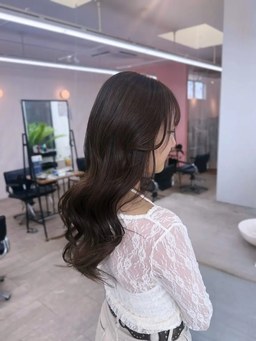 ロング カラー 透明感カラー ヘアカラー NAO／ KOS pinkのヘアスタイル