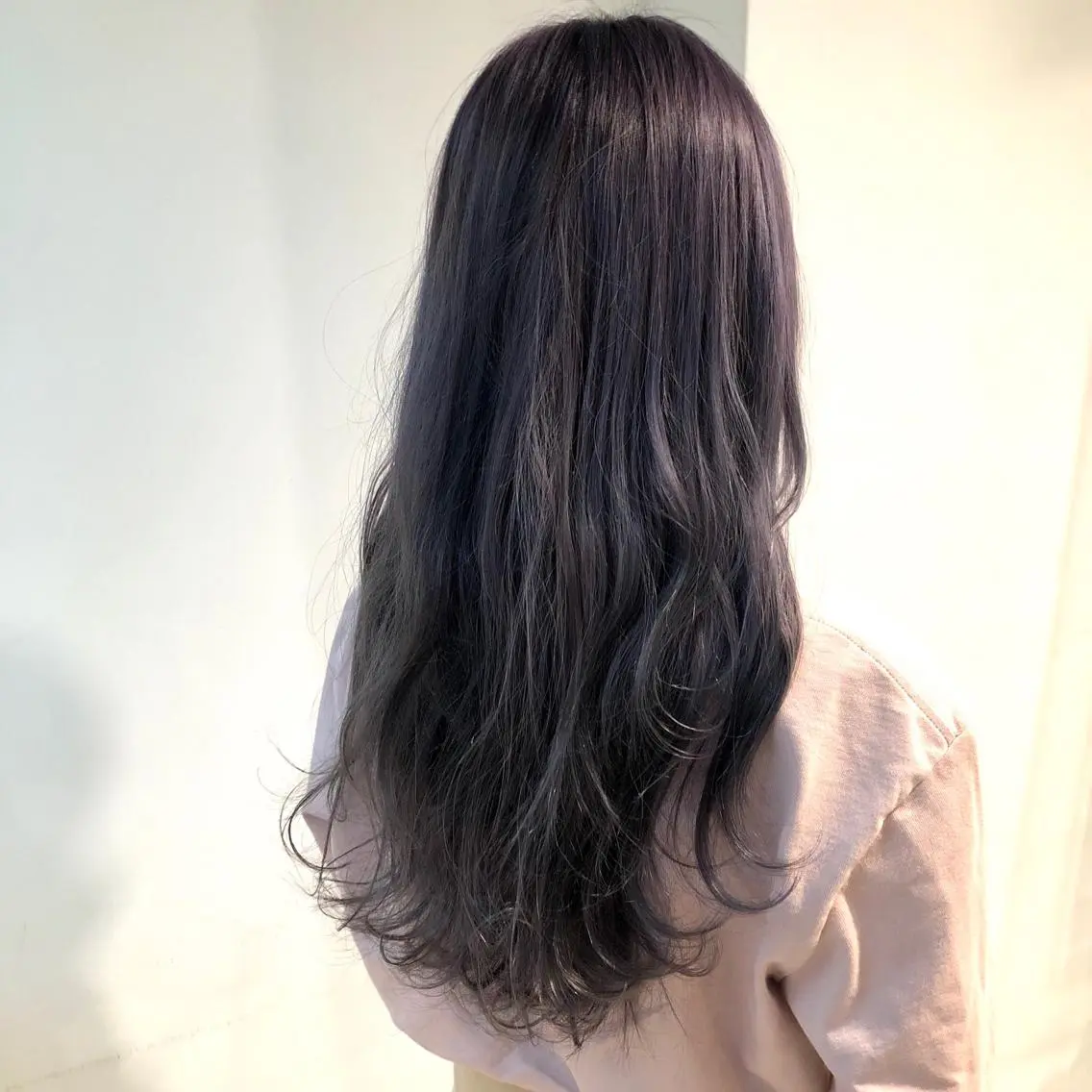 ロング カラー アッシュ ブルーカラー ブルーラベンダー ラベンダーカラー ラベンダーアッシュ カット ヘアカラー トリートメント ヘッドスパ ヘアセット 💖ブリーチなし透明 感💖ASAHIのヘアスタイル
