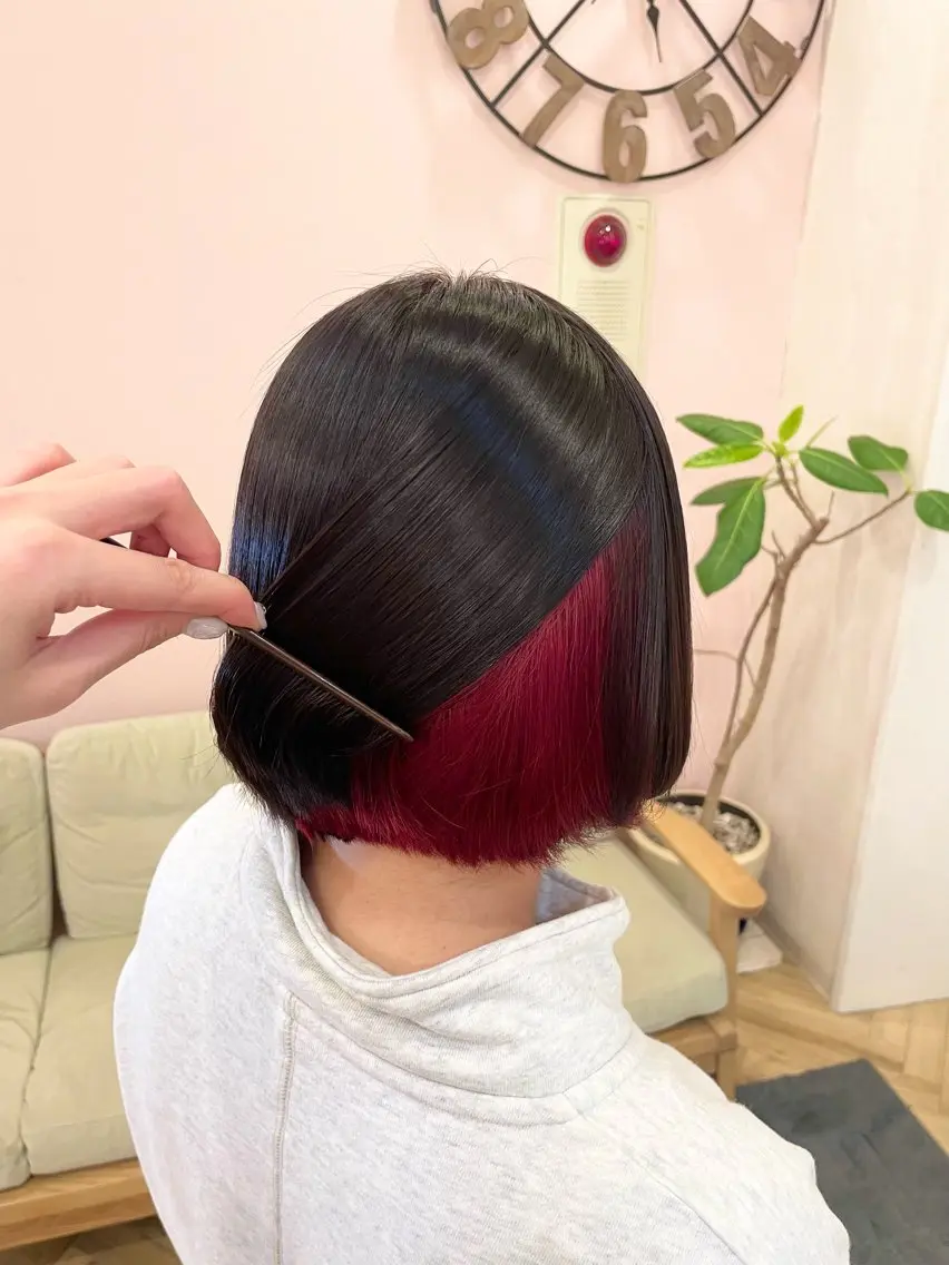 ミディアム カラー ヘアアレンジ ダブルカラー/ レイヤー🍒齋藤 澪のヘアスタイル