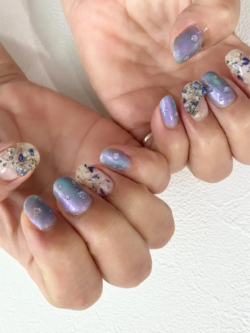 ネイル アートネイル リボン ハンドネイル Nail Salon Luire  Naoのネイルデザイン
