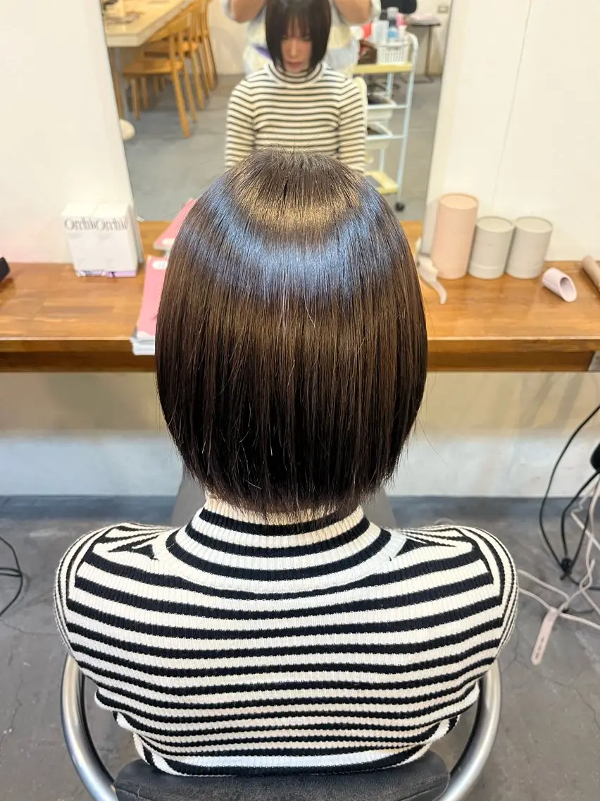 ショート パーマ 縮毛矯正 丸山 菜々子のヘアスタイル