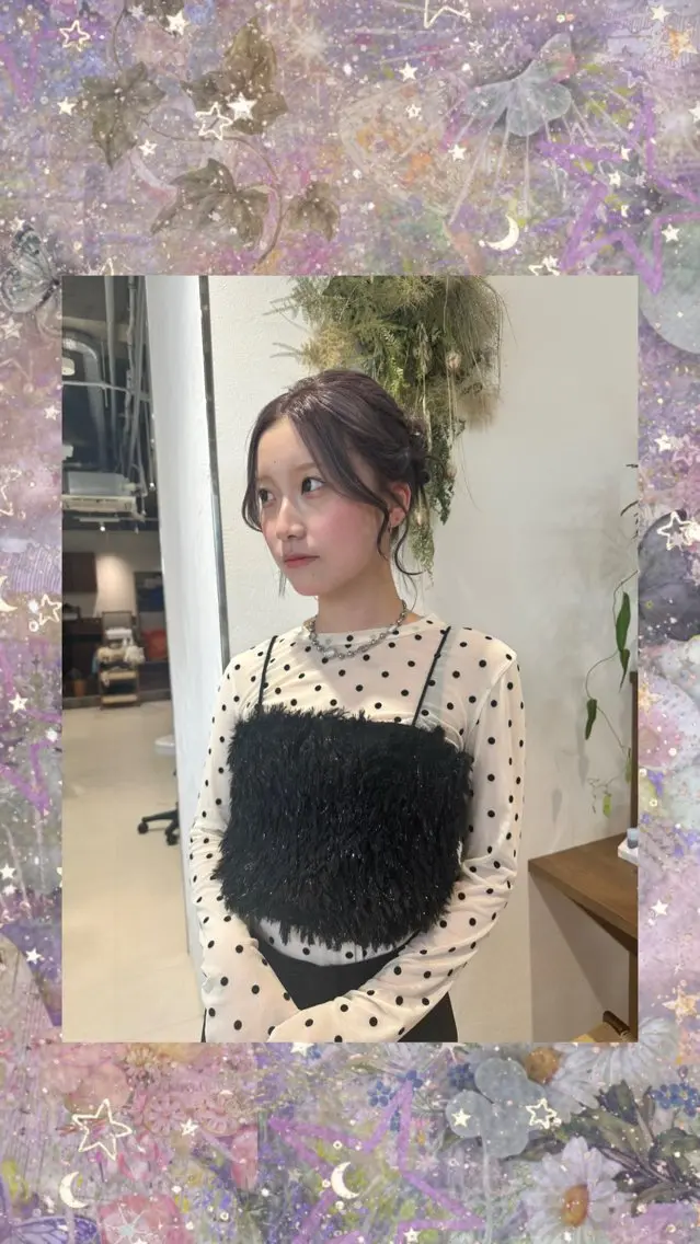 セミロング レイヤーカット ヘアセット ヘアアレンジ/艶 カラー/ASAHIのヘアスタイル