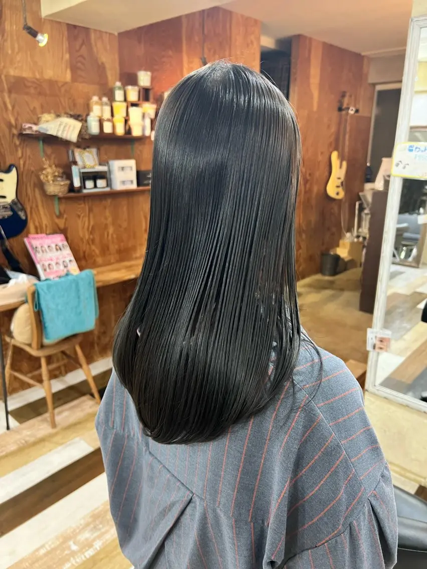 ロング カラー 黒髪 ナチュラルブラック 髪質改善 【似合わせ特化】 kentaのヘアスタイル