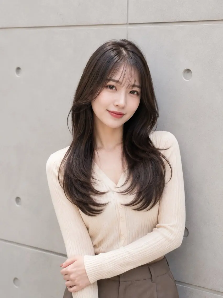ロング カラー 井ノ川 真奈美のヘアスタイル