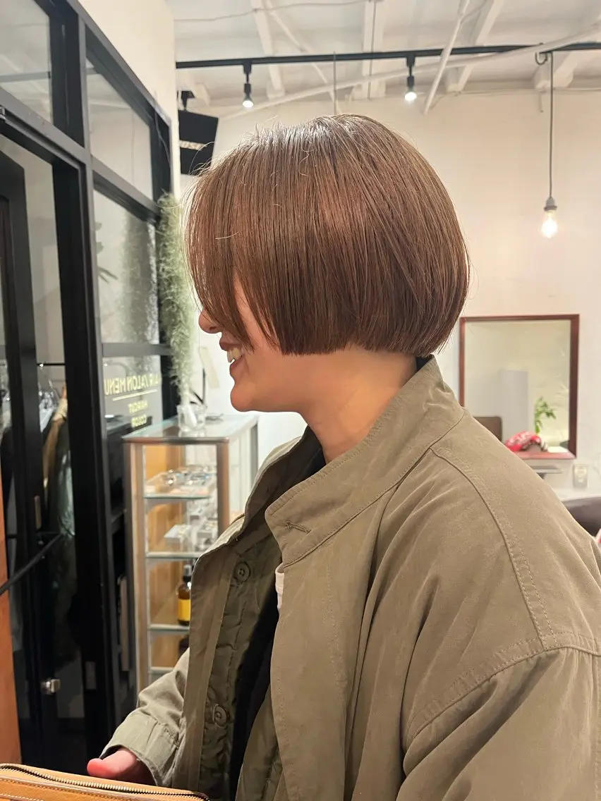 ショート ボブ 浪 一平のヘアスタイル