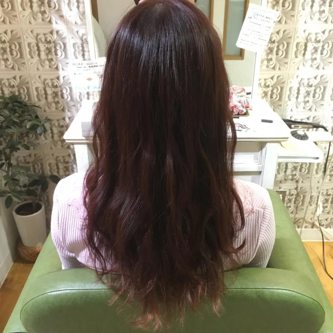 ロング パーマ 奥野 理香子のヘアスタイル
