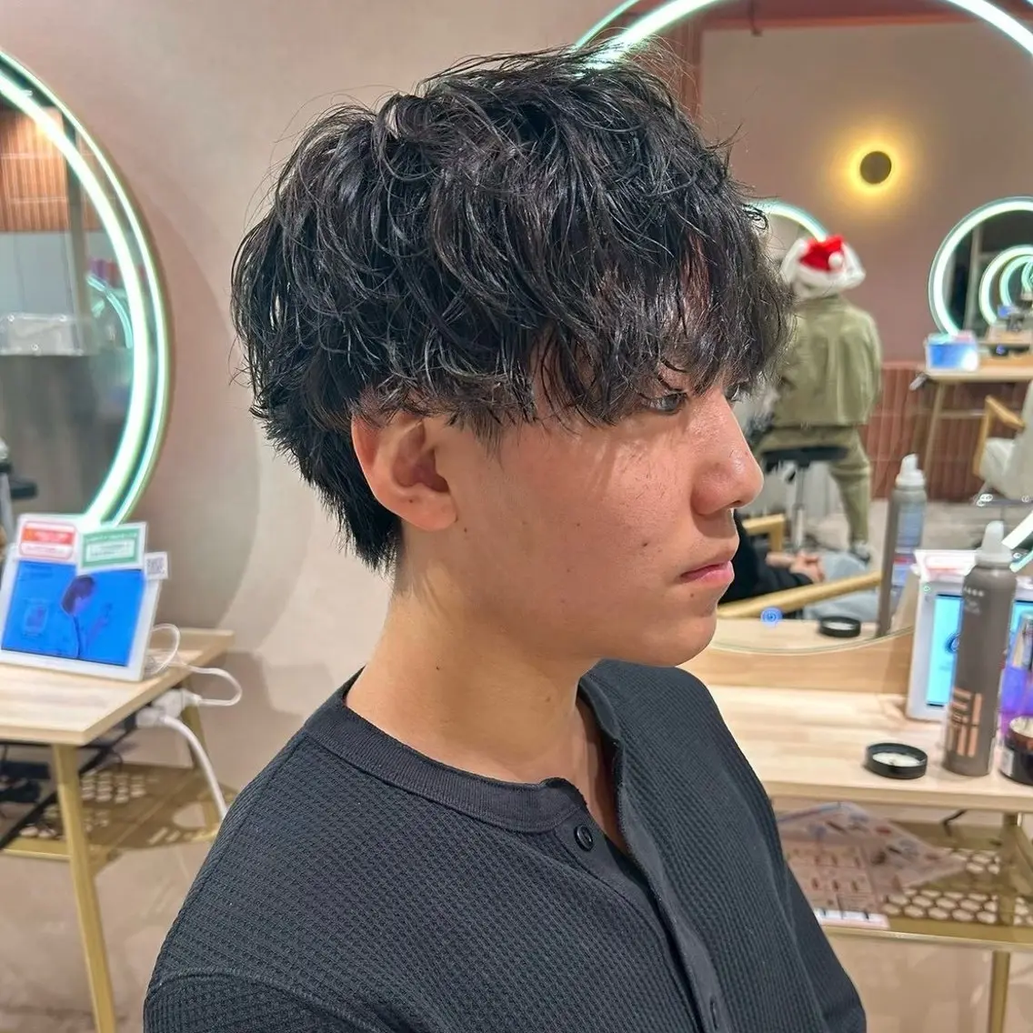 ショート パーマ カット パーマ カットパーマ/ メンズ/ココネ⭐️のヘアスタイル