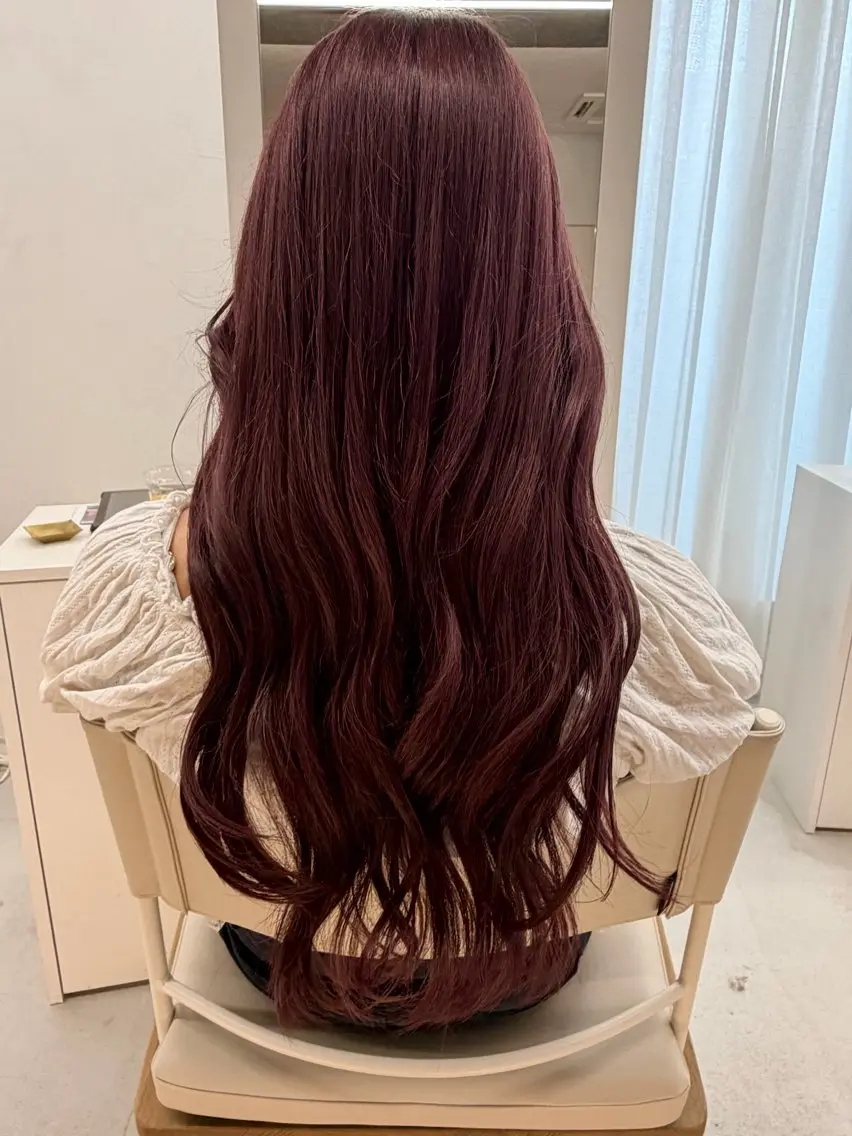 カラー ブリーチ ブラウンカラー ダブルカラー ブリーチなしカラー レッドカラー 艶髪/ハイトーン/ 透明感/maayaのヘアスタイル