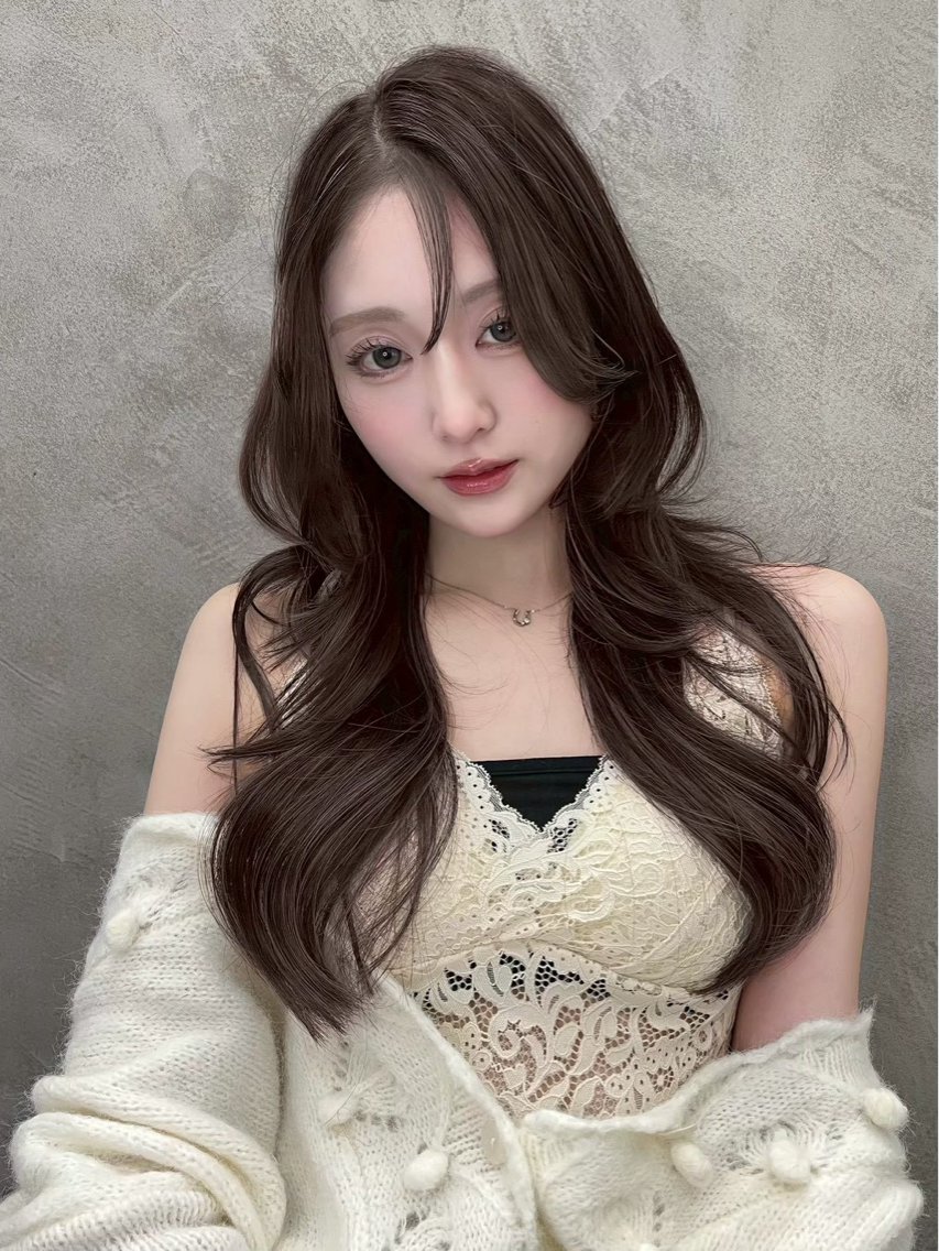 ロング ヘアアレンジ くびれヘア ハッシュカット ハイレイヤー 髪質改善 韓国風ヘア カット トリートメント ヘアセット ブリーチ毛対応美髪 矯正×レイヤー/二響のヘアスタイル