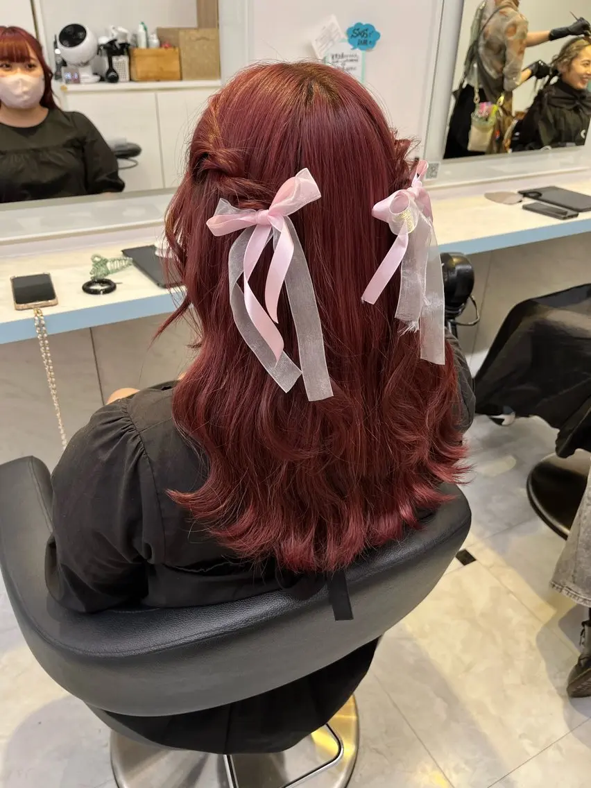 セミロング カラー ヘアアレンジ 愛されカラー🩷 はるなのヘアスタイル