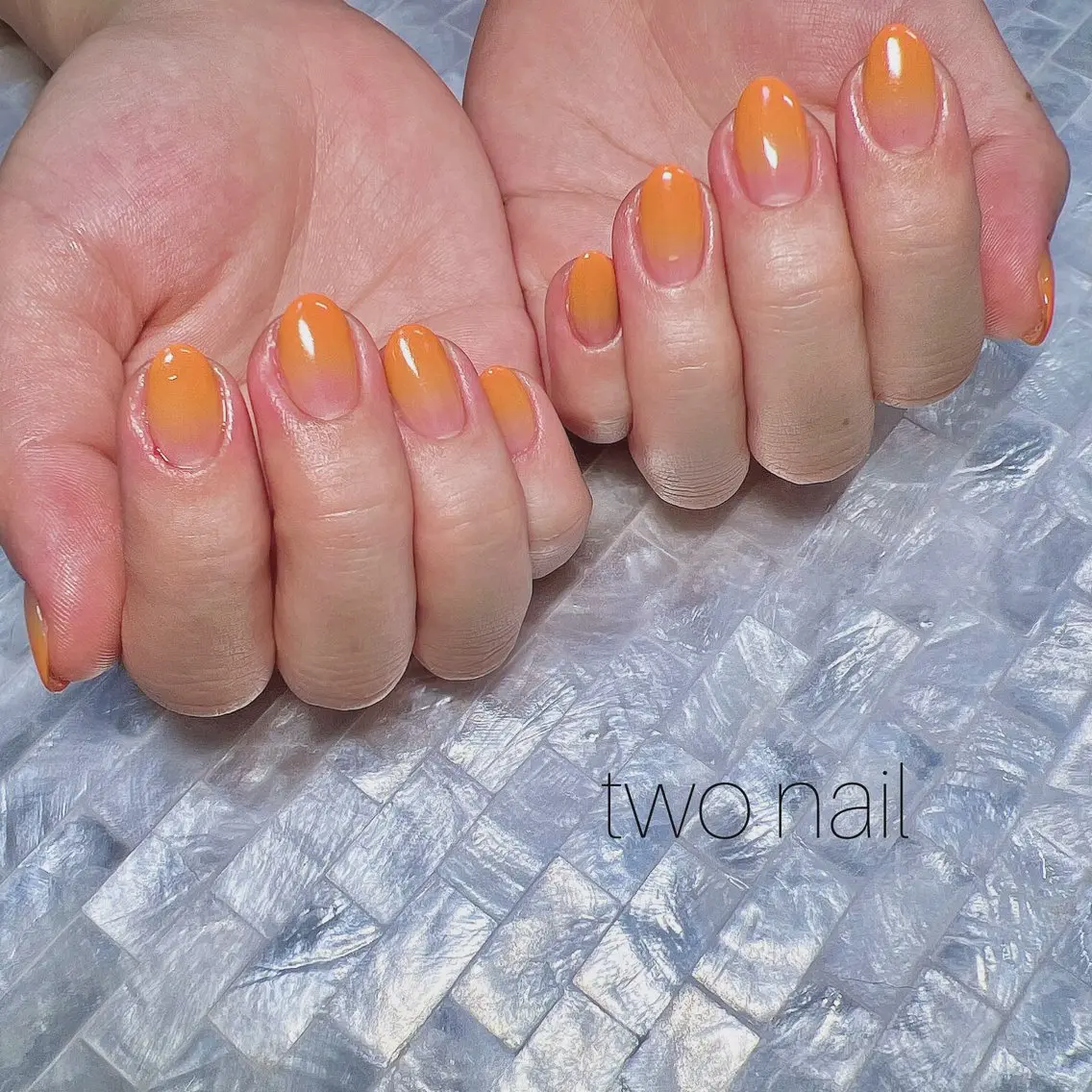 ネイル ネイルチップ ホワイト ハンドネイル two nailのネイルデザイン