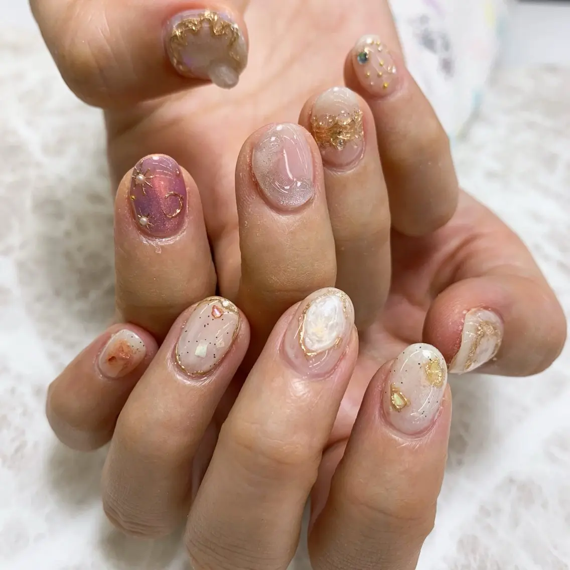 ネイル ハンドネイル ⭐︎休業中の練習⭐︎ JNA認定講師髙橋のネイルデザイン