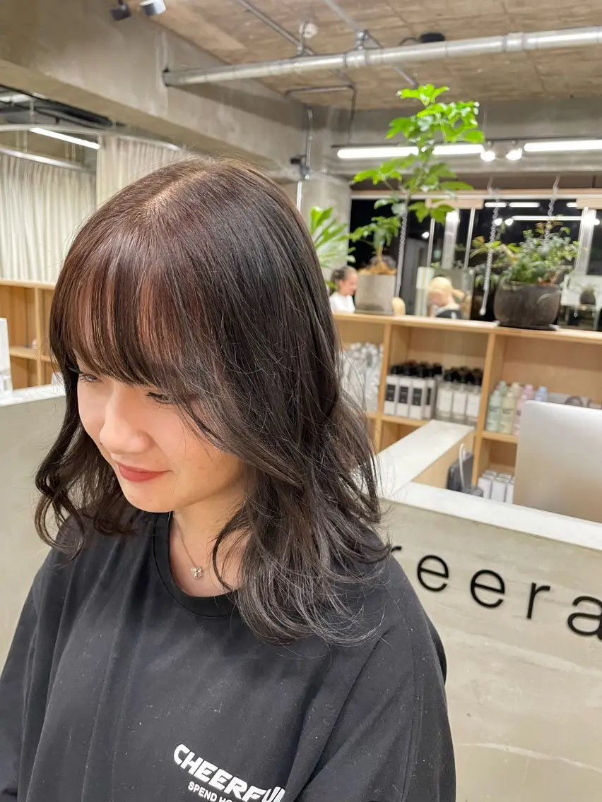 ミディアム 坂田 春樹のヘアスタイル