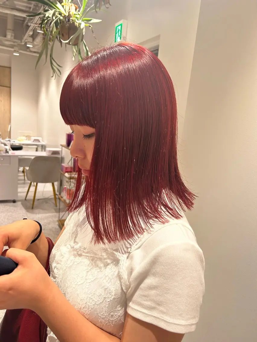 ミディアム ヘアカラー hair&eye🎀 /momoKaのヘアスタイル