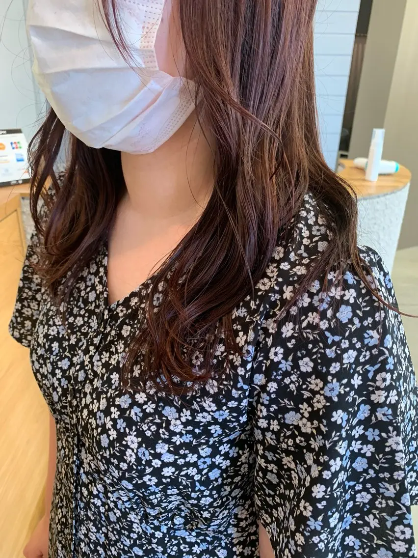 ロング カラー カット ヘアカラー トリートメント chihale 富樫莉香のヘアスタイル