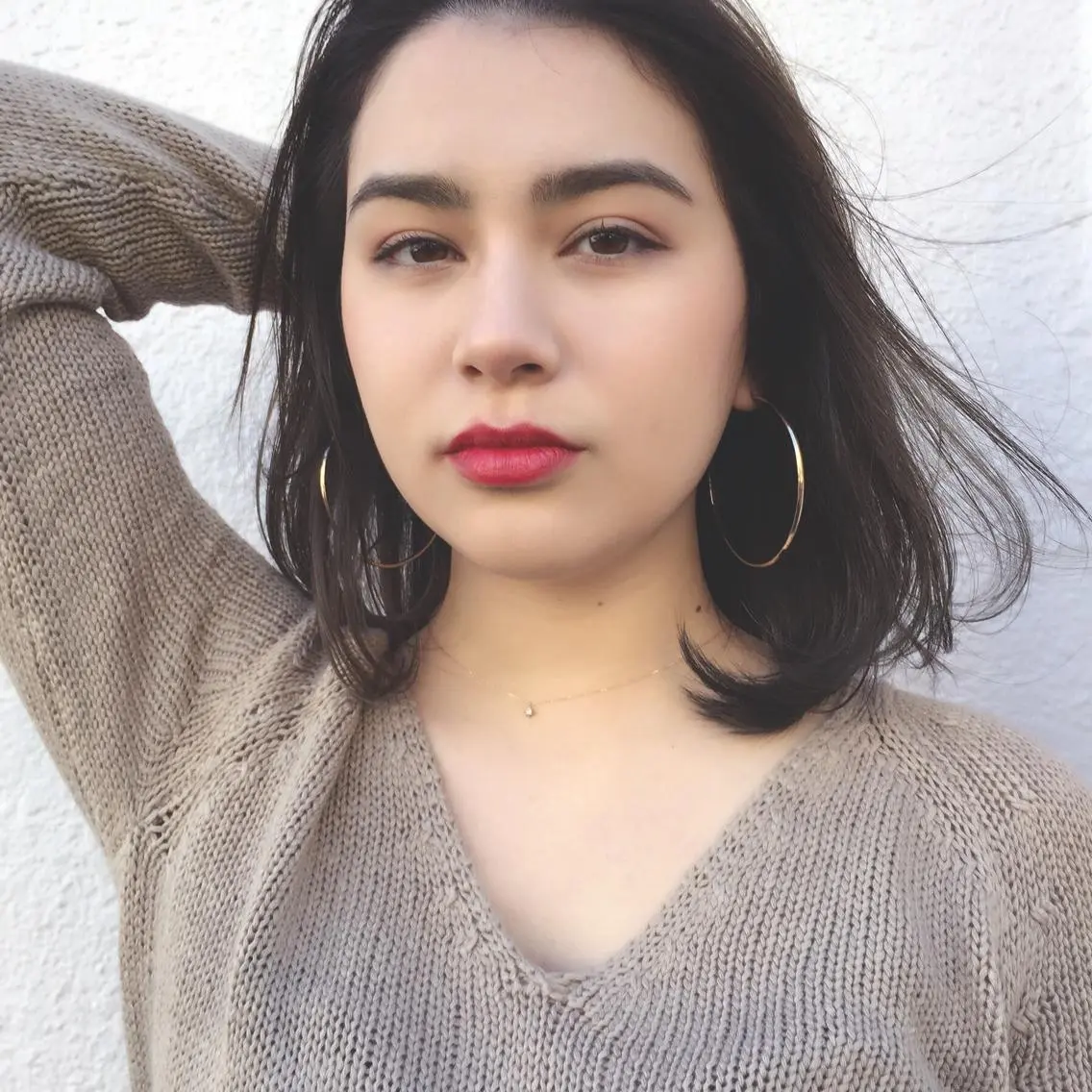 ミディアム カラー パーマ ヘアアレンジ メンズ キッズ ネイル マツエク・マツパ メンズブリーチ メンズハイライト アッシュ アッシュグレー アッシュグレージュ カット ヘアカラー トリートメント 顔まわりレイヤー× 韓国ヘアオタベシンヤのヘアスタイル