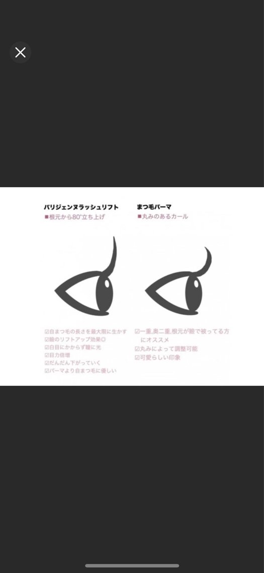 パリジェンヌラッシュリフトの写真
