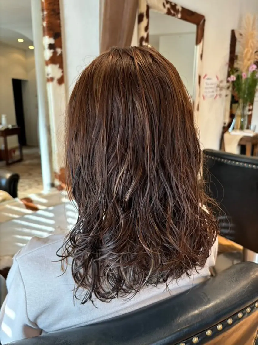 ミディアム パーマ カット パーマ トリートメント Mina🎀🥯 カットモデル募集中のヘアスタイル