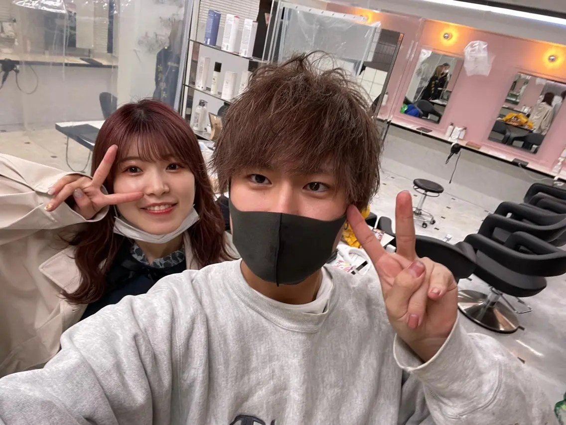 セミロング カラー ヘアアレンジ レイヤーダブルカラー KYONのヘアスタイル