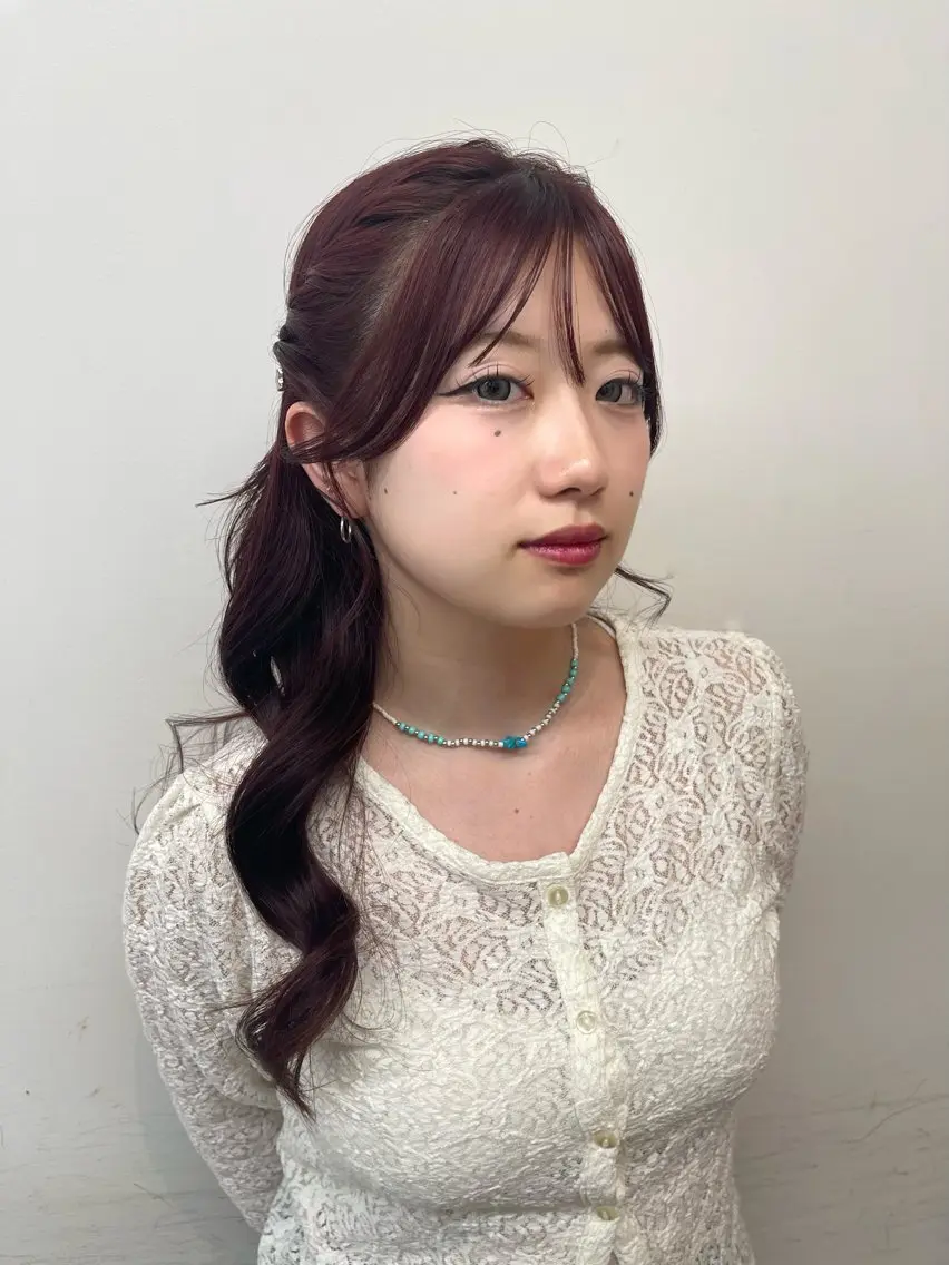 セミロング カラー 岩下 侑里のヘアスタイル