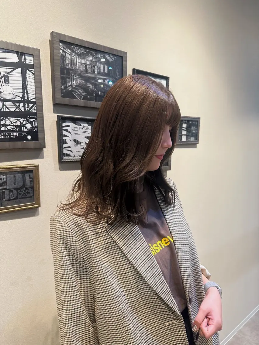 セミロング カラー Sara newi 🎀透明感🎀のヘアスタイル