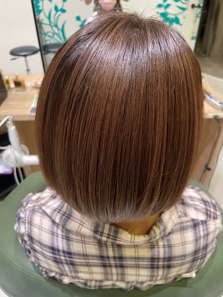 ショート ヘアカラー トリートメント SARA古賀店 かすみ🐬🩵のヘアスタイル