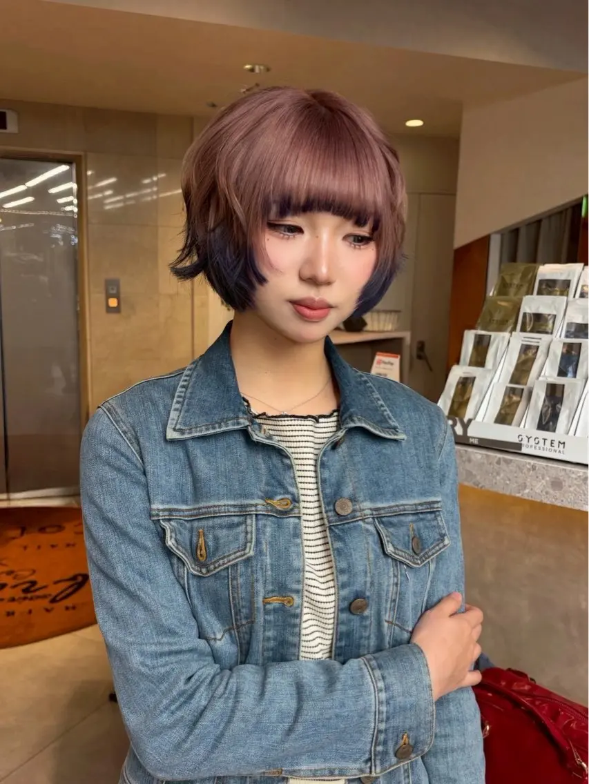ショート カラー も も えのヘアスタイル