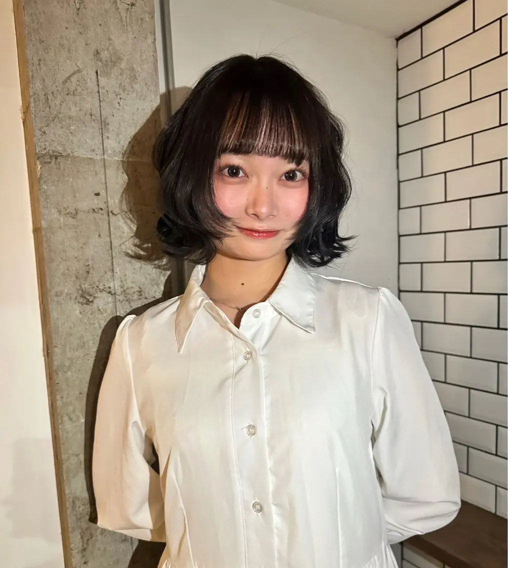 ショート カラー ヘアアレンジ 黒髪 トリートメント 🎀透明感カラー🎀 Kurumiのヘアスタイル