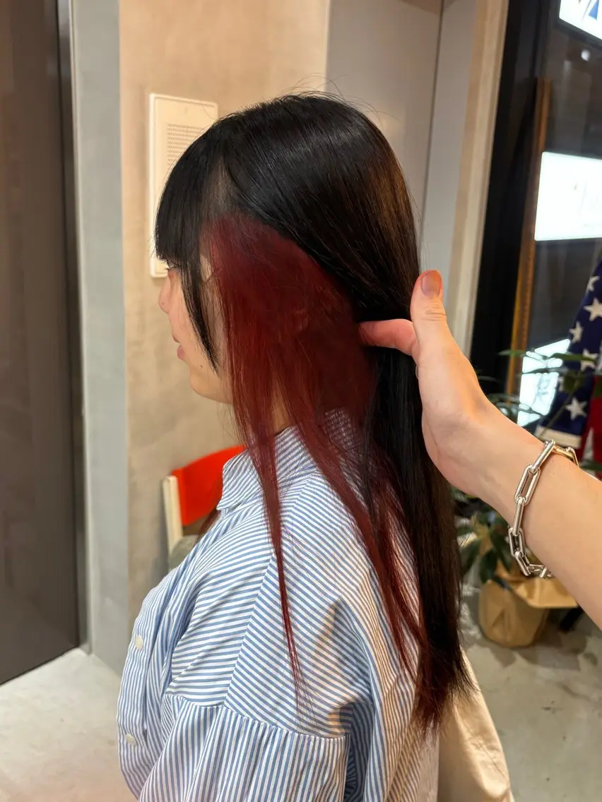 ロング カラー ヘアカラー トリートメント ヘアセット 佐々木 里紗のヘアスタイル