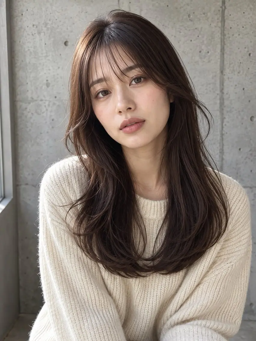 セミロング ヘアカラー トリートメント SOUSHI /GARTE代官山のヘアスタイル