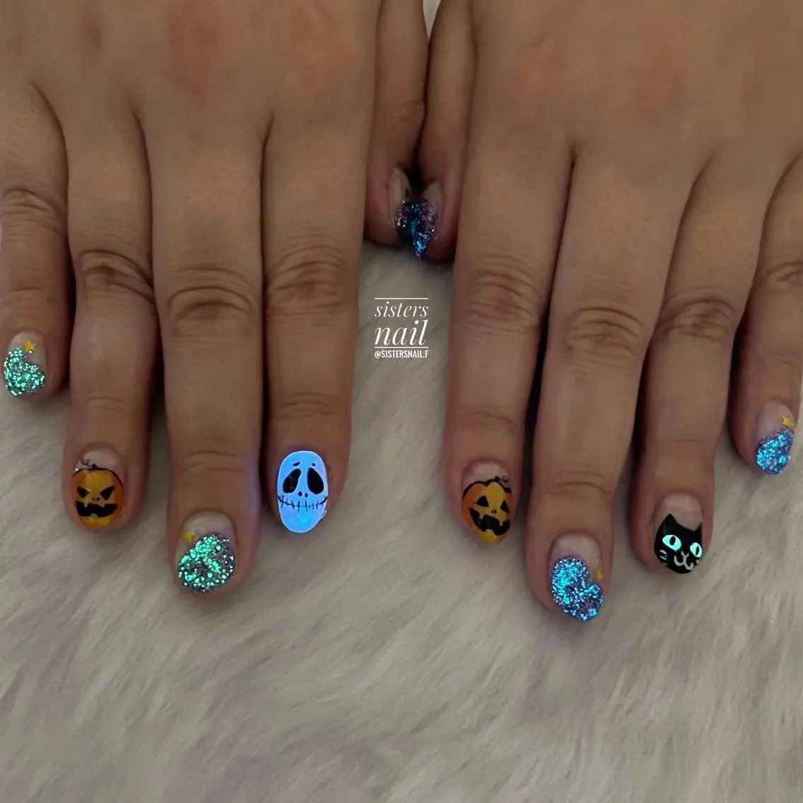 ネイル アートネイル ジェルネイル ハロウィン sisters nail.fのネイルデザイン