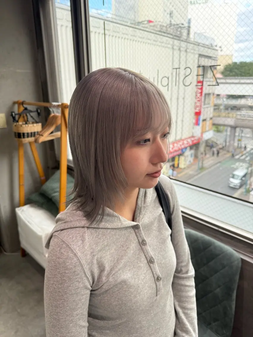 ミディアム カラー ヘアカラー けんしん/透明感 カラー/メンズ歓迎✨のヘアスタイル