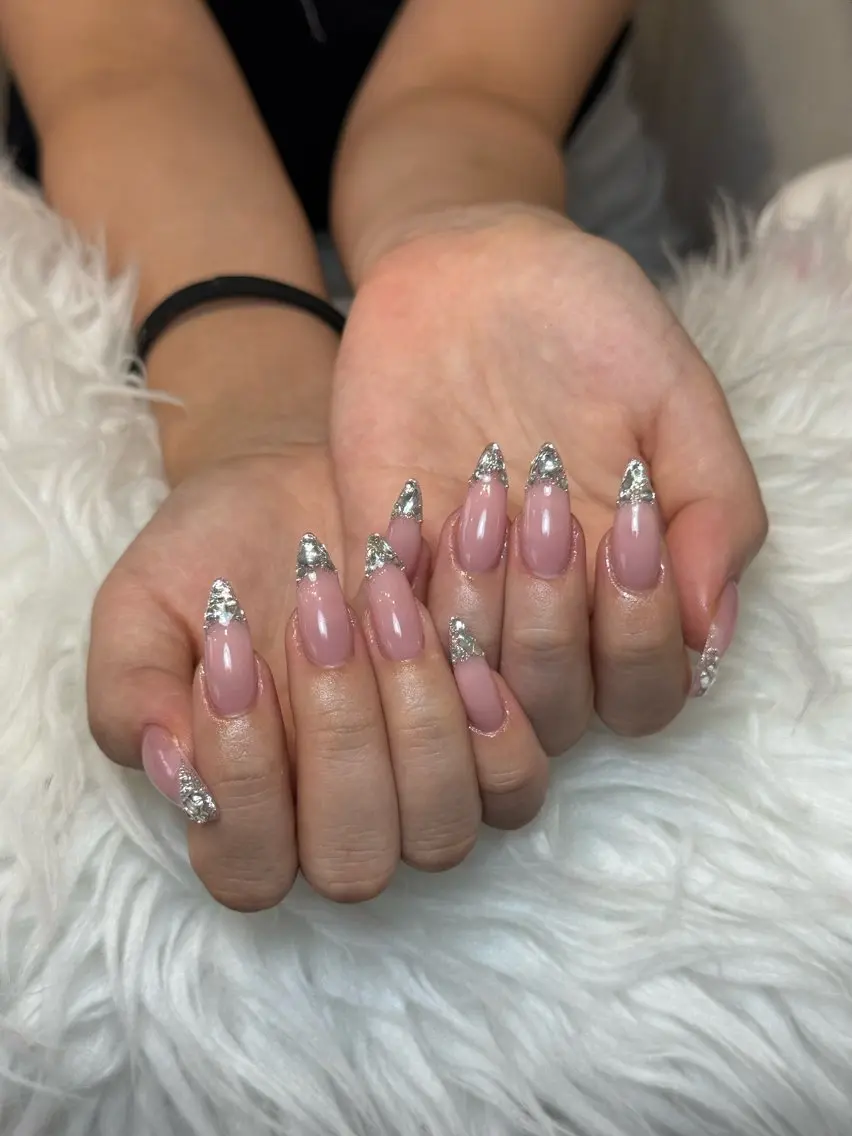 【チップ長出し10本】フレンチ/ガラスフレンチネイル💅の写真