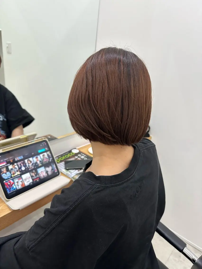 ショート ボブレイヤー ボブ レイヤーカット カット トリートメント レイヤー/ヘアセット 💐nao.のヘアスタイル