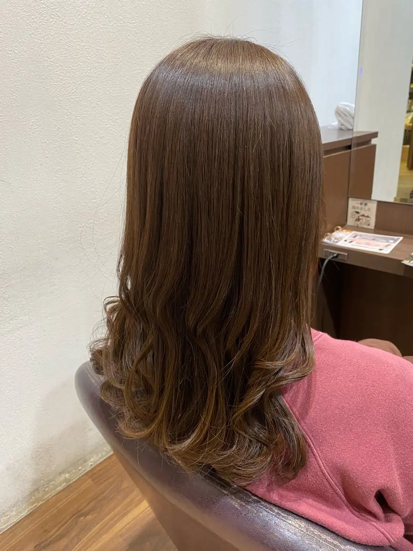 ロング カラー ベージュカラー ブラウンカラー ブラウンベージュ 仲井 充のヘアスタイル