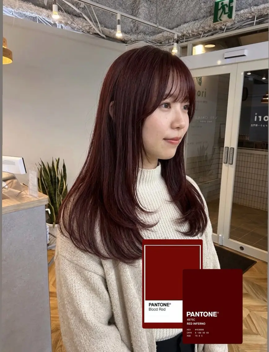 セミロング カラー ヘアカラー 口コミ150件超え 💬☘️笹岡航太のヘアスタイル