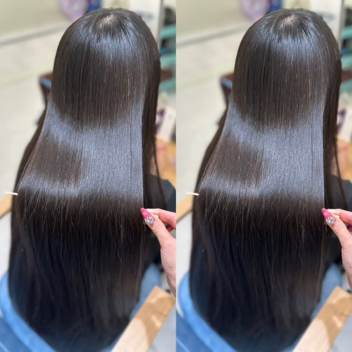 ロング カット 縮毛矯正 トリートメント 髪質改善🩵縮毛矯正 代々木/木下のヘアスタイル