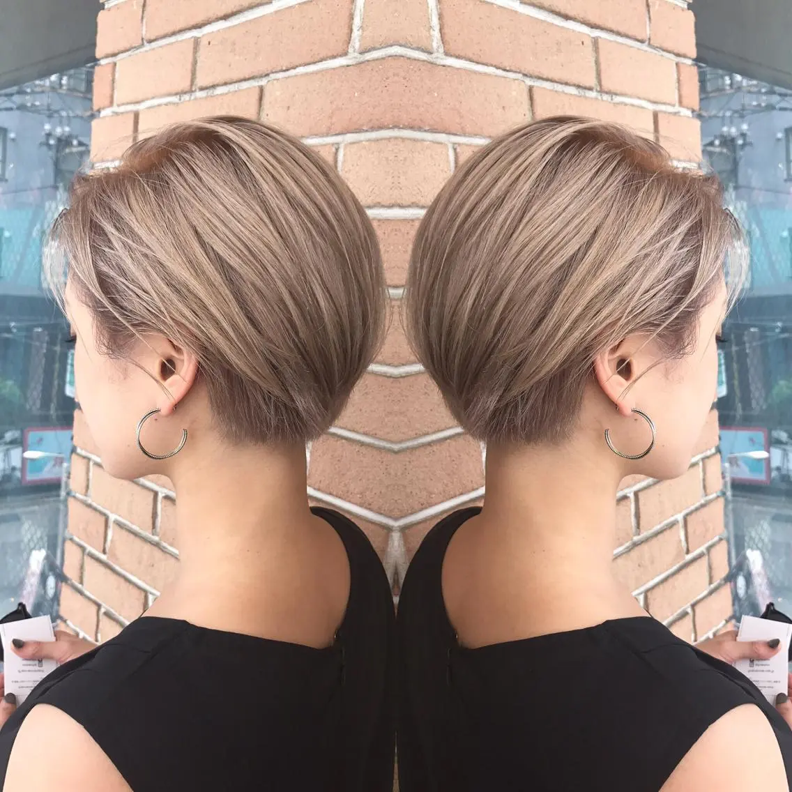 ショート カラー パーマ ヘアアレンジ メンズ キッズ ネイル マツエク・マツパ ベージュカラー サロンドミルク 原宿のヘアスタイル