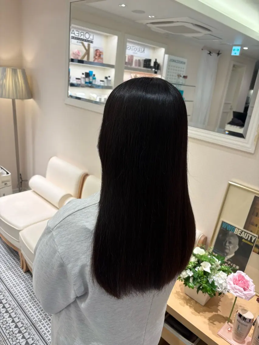 セミロング 縮毛矯正 カット 縮毛矯正 石山 海斗のヘアスタイル