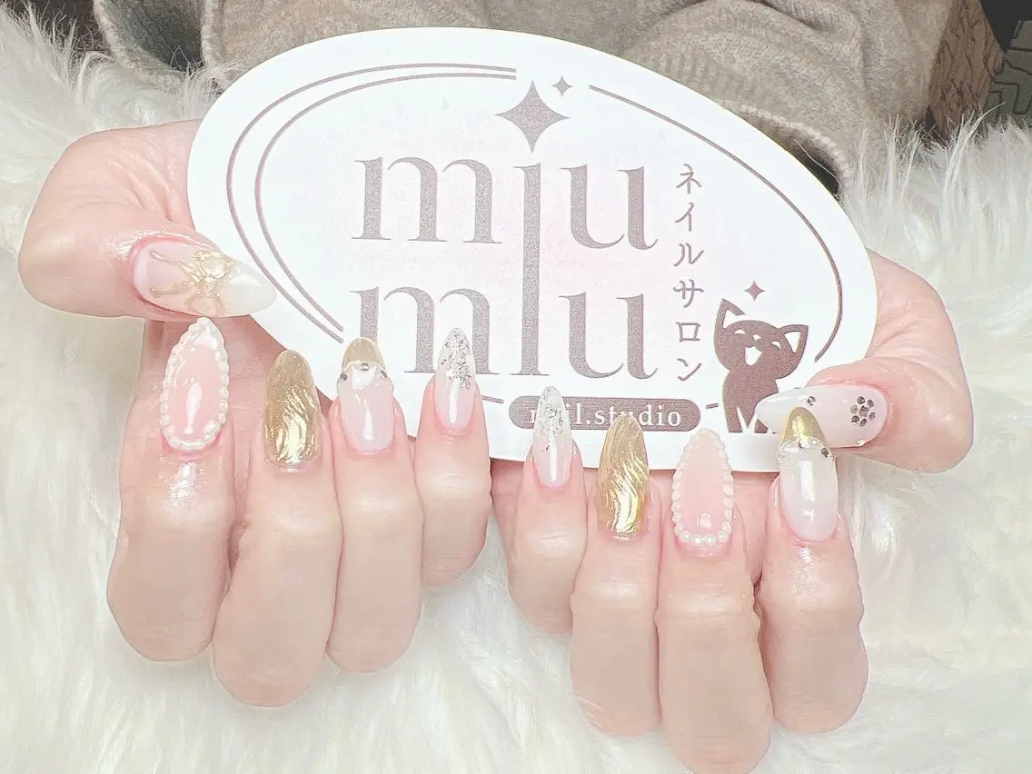 ロング ハンドネイル ハンドケア yu naのネイルデザイン
