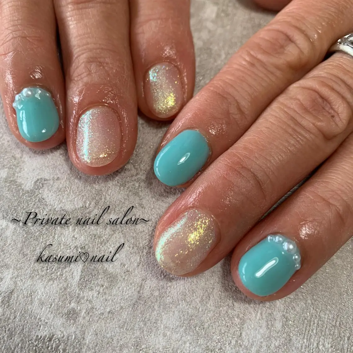 ネイル マグネットネイル ミラーネイル ニュアンスネイル KASUMI♡ Nailのネイルデザイン